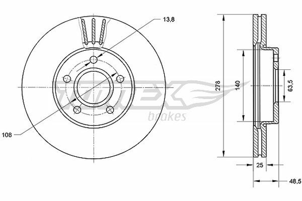 Brzdový kotouč TOMEX Brakes